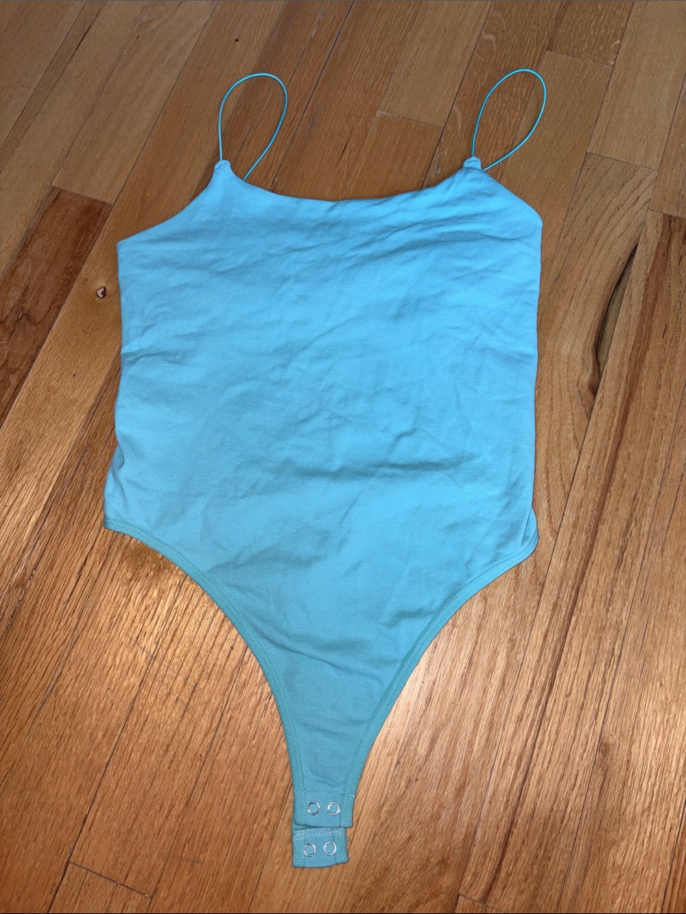 Free People Sky Blue Spaghetti Strap Bodysuit